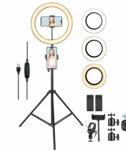 LED Ring Light With Phone Tripod Stand Kit 10"