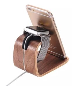 Bent Polywood Apple Watch Charger Holder