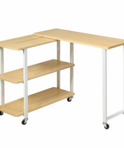 L-Shape 360° Rotating Computer PC Desk Corner Table