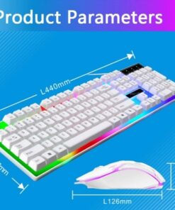 Ninja Dragons White Knight Gaming Keyboard and Mouse Set