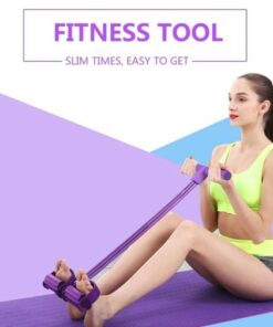 Portable Fitness Resistance Band with Pedal