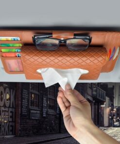 Leather Multifunction Car Visor Organizer