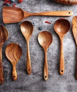 Handcrafted Sheesham Wood Cooking Spoon Set – 7-Piece Kitchen Utensils