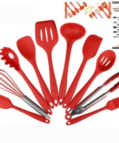 Non Stick Silicone Cooking Utensils Premium Heat Resistant 10 PCS Set