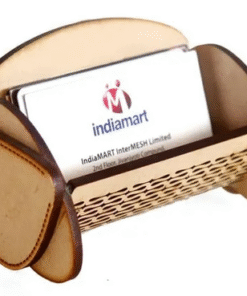 Wooden Desk Organizer, Business Card Holder Box